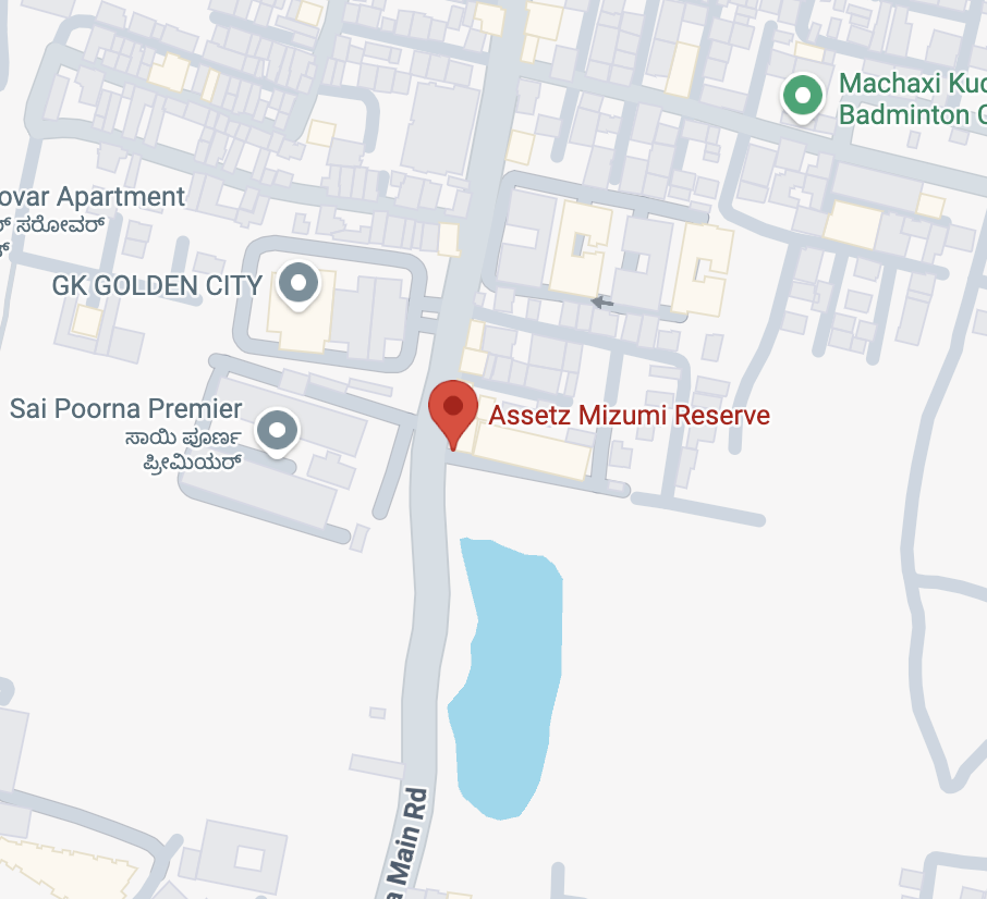Assetz Mizumi Reserve Location Map Kudlu Harlur Road